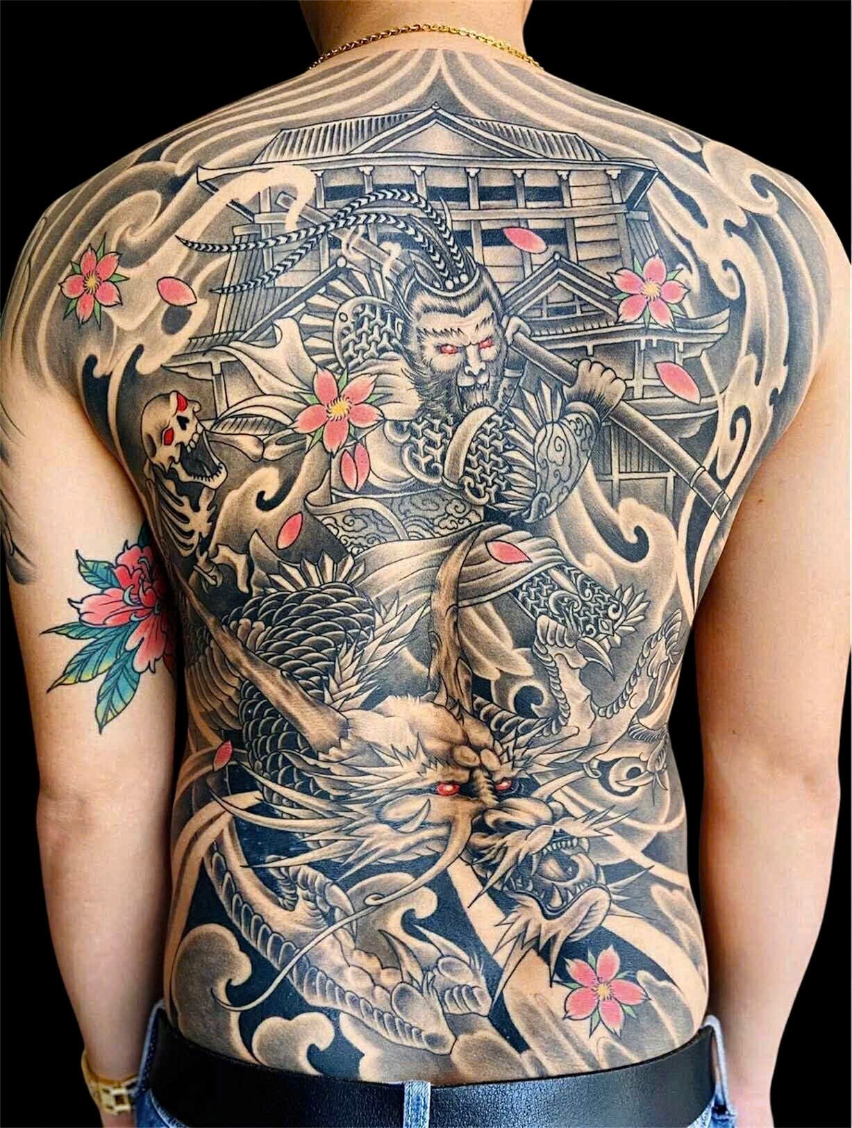 Monkey King Sun Wukong Japanese full back tattoo — Rae Ink Vietnam